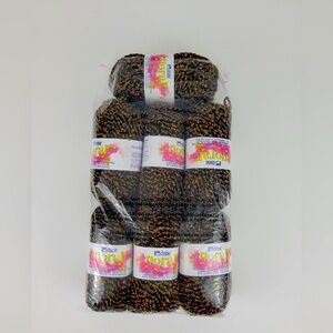 Bundle of 7 Brown and Black Yarn